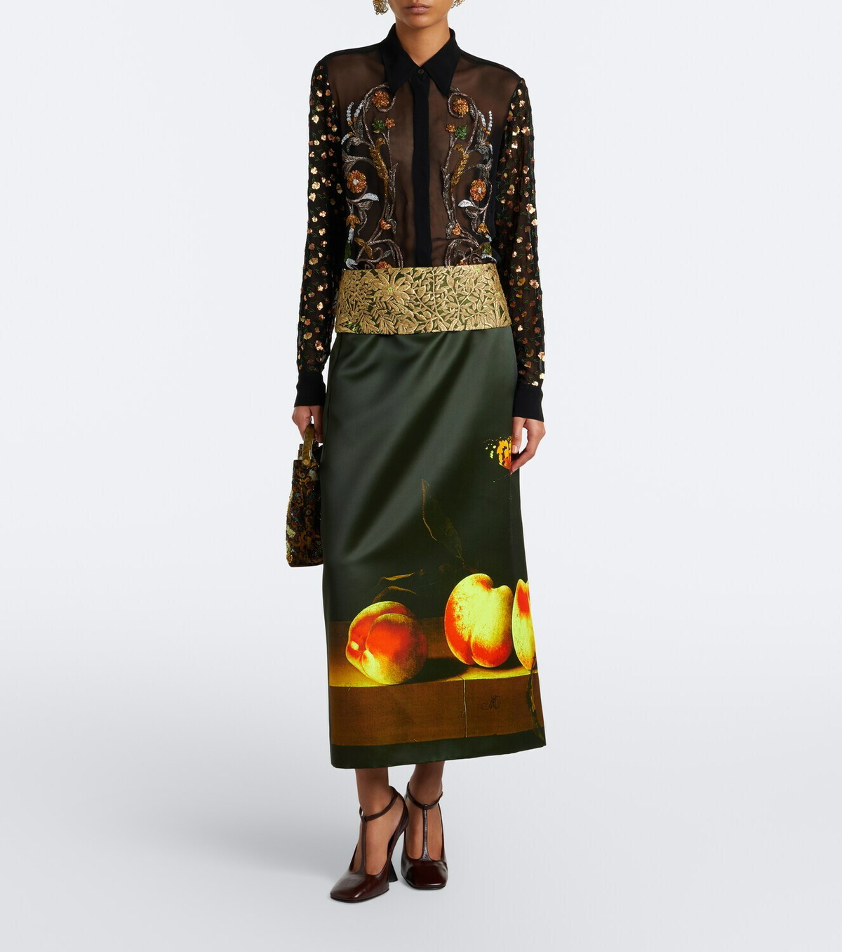 Dries Van Noten Embellished sheer blouse