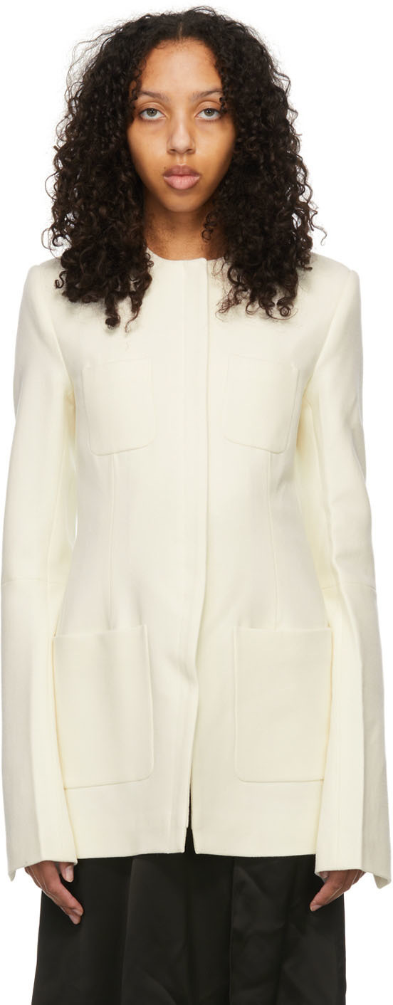 Maximilian Davis Off-White Virgin Wool Jacket