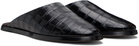 Fear of God Black Croc Embossed Slides