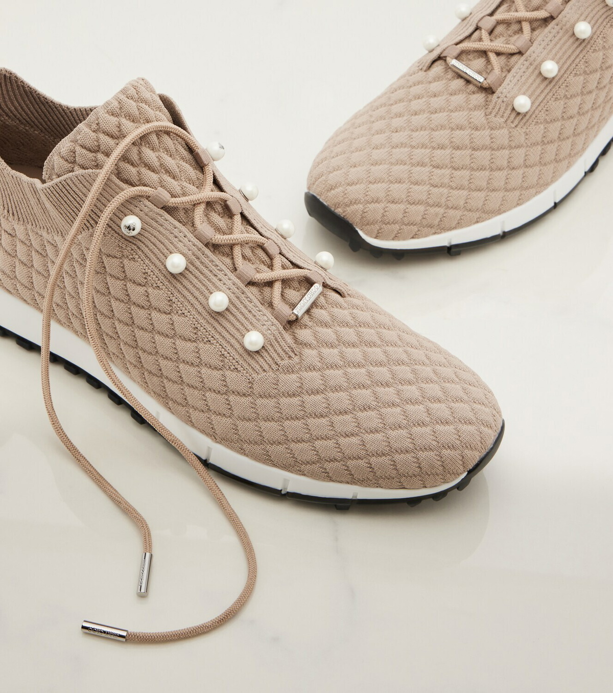 Jimmy Choo Veles faux pearls embellished sneakers