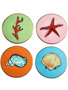 GINORI 1735 Multicolour Il Viaggio Di Nettuno Porcelain Coaster Set