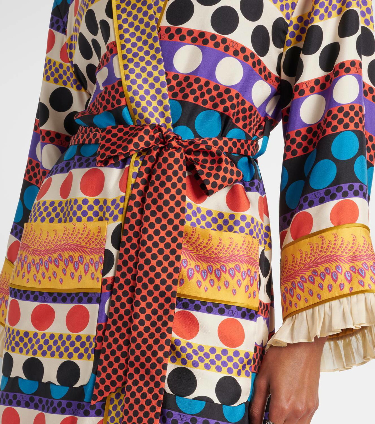 Valentino Polka-dot silk beach cover-up