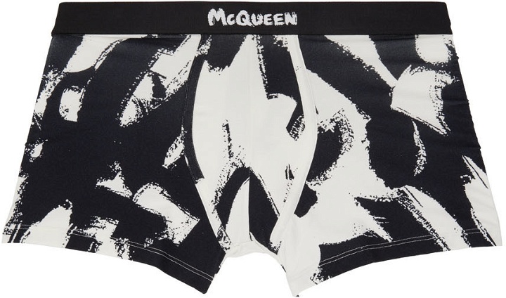 Photo: Alexander McQueen Black & White Graffiti Boxers