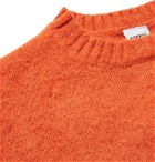 Aspesi - Brushed Shetland Wool Sweater - Orange