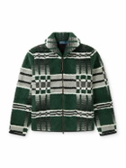 Polo Ralph Lauren - Shawl-Collar Checked Woven Zip-Up Cardigan - Green
