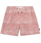 Ermenegildo Zegna - Mid-Length Printed Swim Shorts - Men - Red