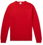 Aspesi - Slim-Fit Loopback Cotton, Cashmere and Wool-Blend Sweater - Men - Red