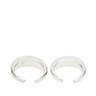 Simuero Women's Sol Y Sombra Toe Ring Set in Silver/Lemon Yellow Cubic Zirconia 