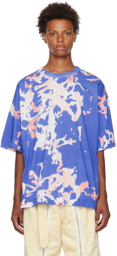 Photo: Dries Van Noten Blue Ink Splat T-Shirt