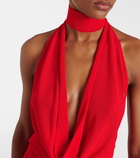 Aya Muse Scarf-detail maxi dress