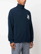 MAISON KITSUNE' - Fox Head Wool High-neck Jumper