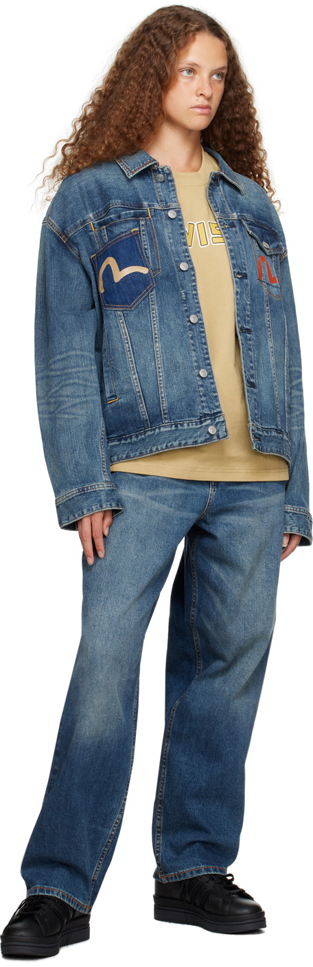 Evisu Indigo Graffiti Daicock Jeans