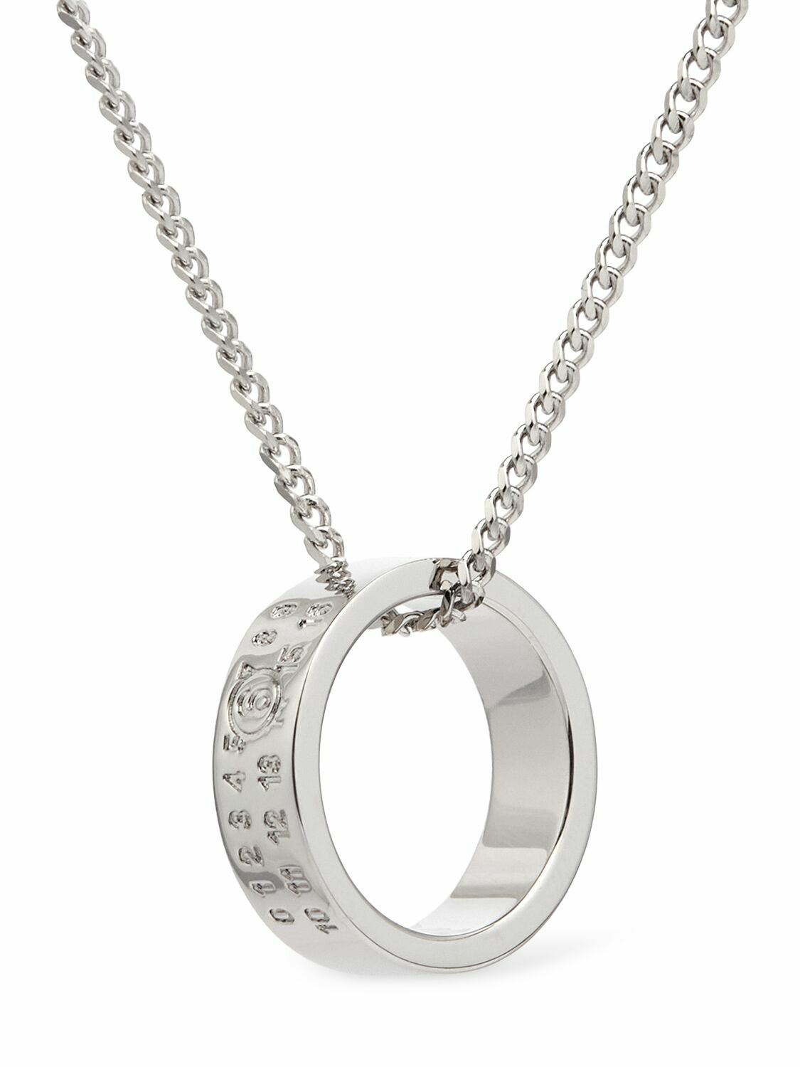 MM6 MAISON MARGIELA Mm6 Minimal Logo Brass Necklace MM6