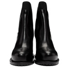 Sacai Black Leather Ankle Boots