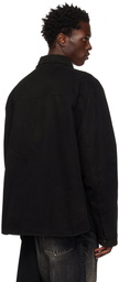 We11done Black Half-Zip Shirt