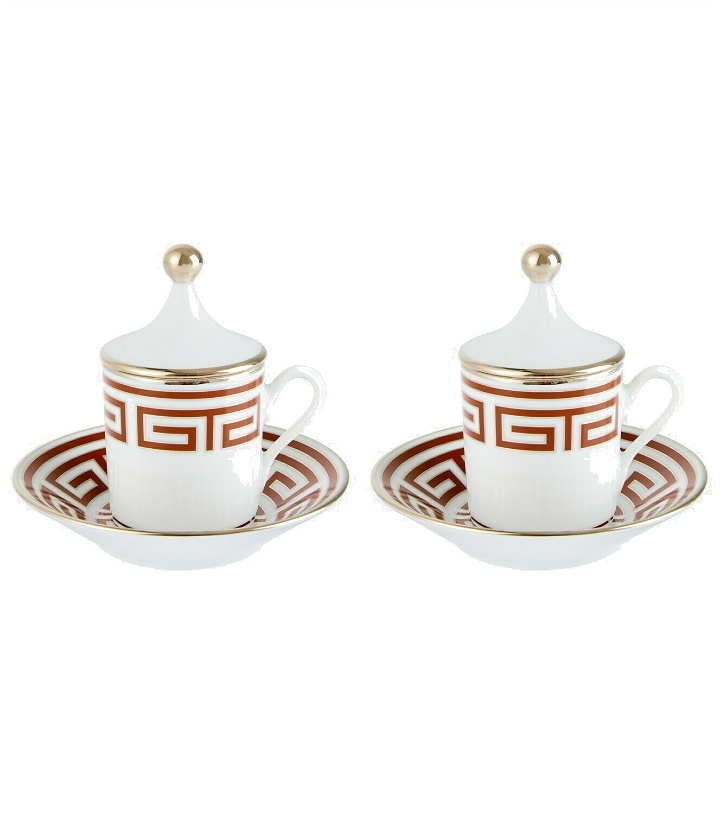 Photo: Ginori 1735 - Labirinto Tête à Tête set of 2 espresso cups and saucers