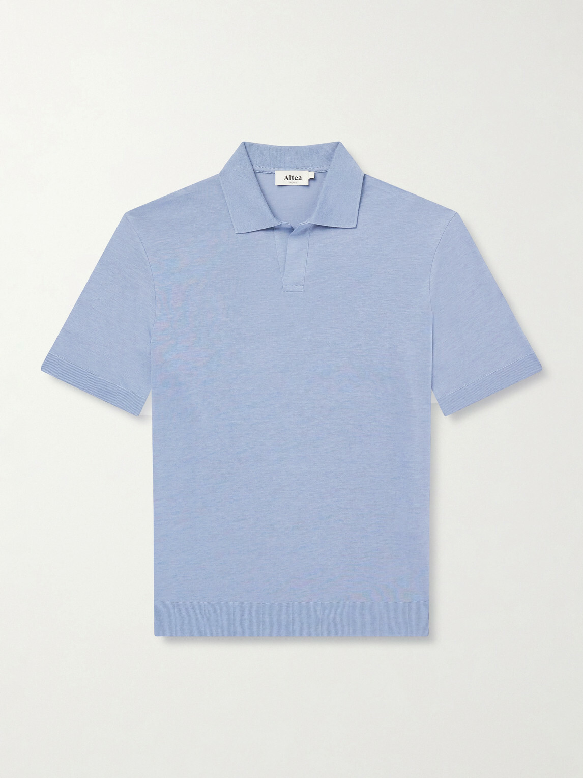 Altea - Pierre Lyocell and Cotton-Blend Polo Shirt - Blue