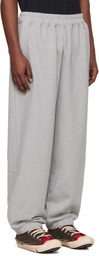 VETEMENTS Gray Biker Cross Logo Sweatpants