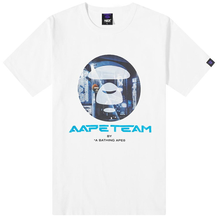 Photo: Men's AAPE Team Moon Head T-Shirt in White