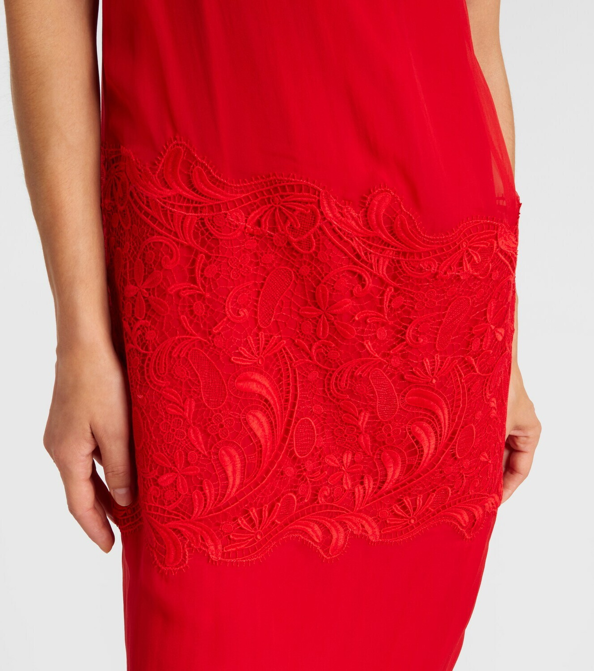 Ferragamo Draped silk midi dress