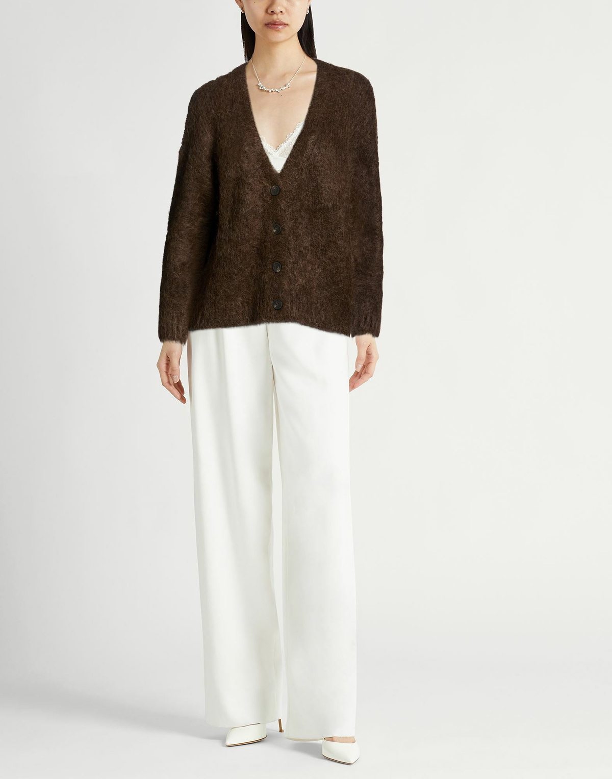 Peserico Womens Cardigan in Brown