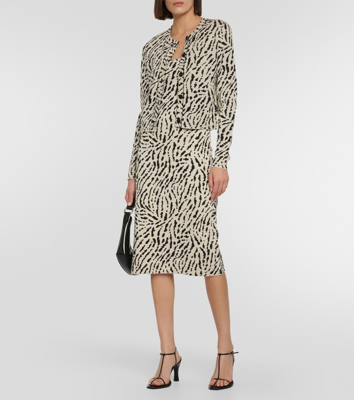 Proenza Schouler White Label printed silk-blend cardigan