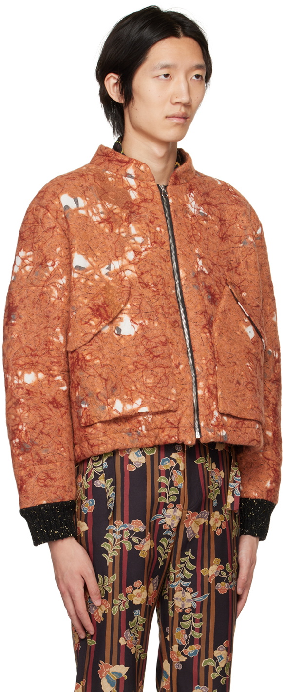 Louis Vuitton Orange Monogram Bomber Jacket