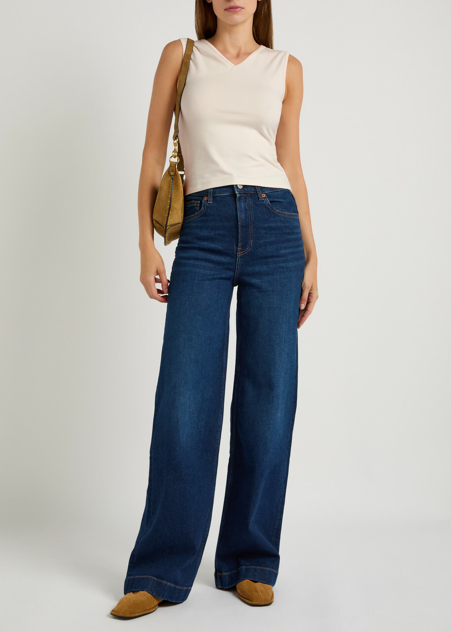 Reformation Wren Stretch-cotton top Cream