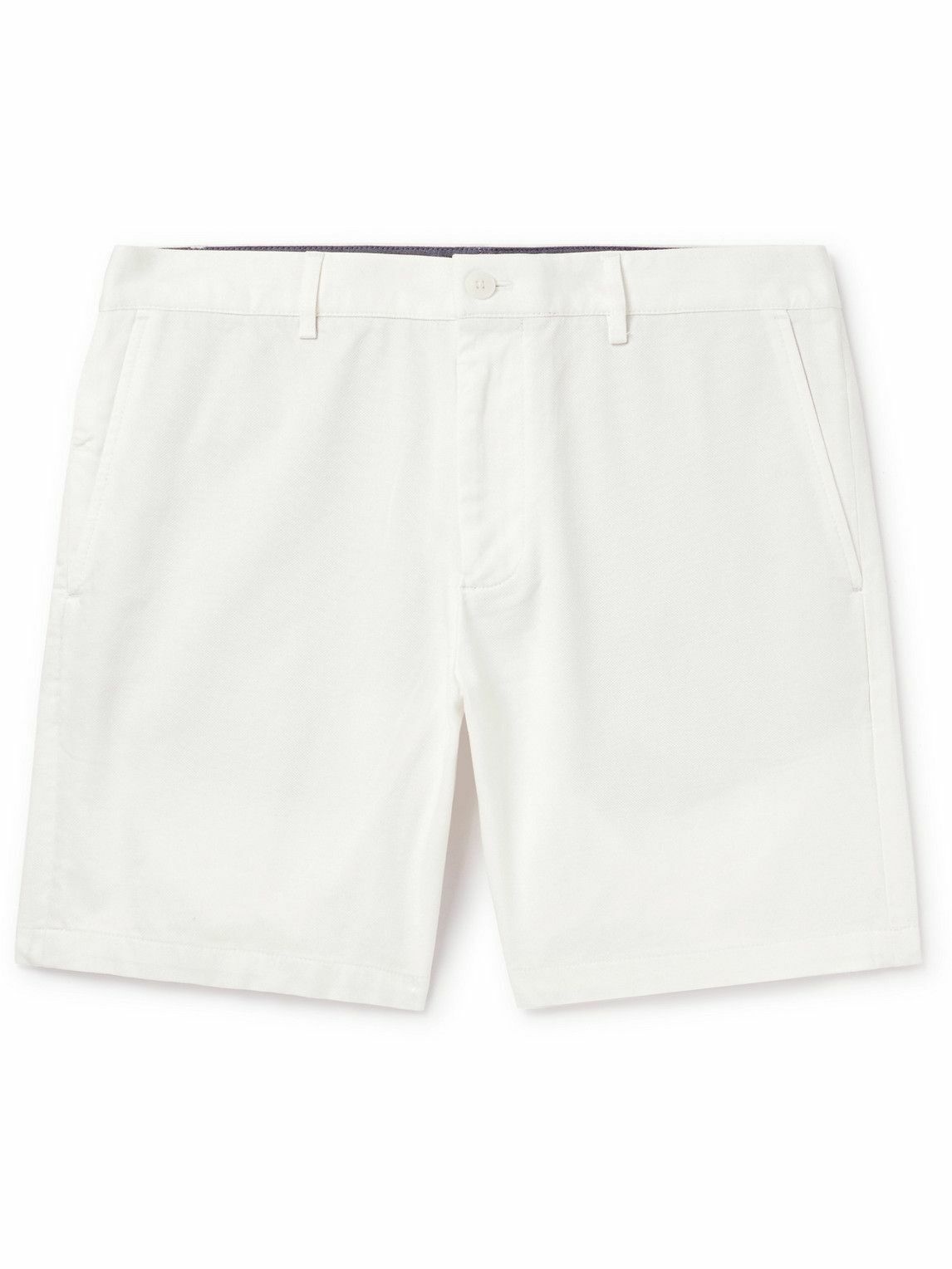 Club Monaco - Baxter Straight-Leg Stretch-Cotton Twill Shorts - White ...