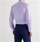 Canali - Cutaway-Collar End-on-End Cotton Shirt - Purple