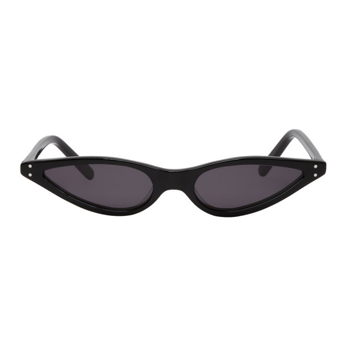Photo: George Keburia Black Micro Cat-Eye Sunglasses