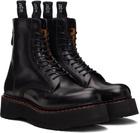 R13 Black Single Stack Boots