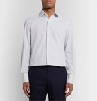 TOM FORD - Slim-Fit Checked Cotton-Poplin Shirt - White