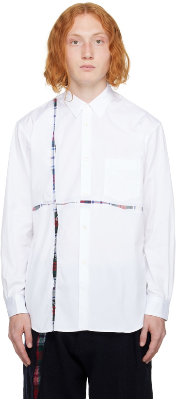 Photo: Comme des Garçons Shirt White Tartan Shirt