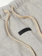FEAR OF GOD ESSENTIALS - NBA Straight-Leg Appliquéd Cotton-Blend Jersey Drawstring Shorts - Gray