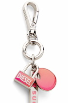 Diesel Degradé metal keyring - Charms and Keyrings - Unisex - Silver