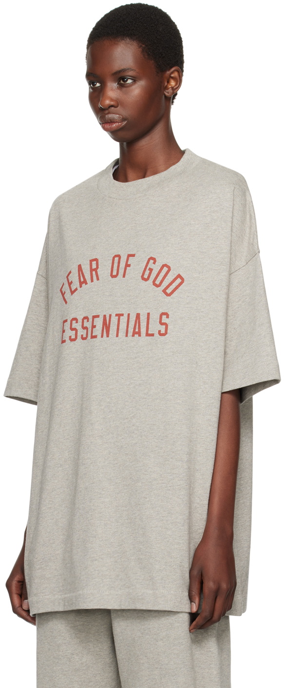 Fear of God ESSENTIALS Gray Crewneck T-Shirt Fear Of God Essentials