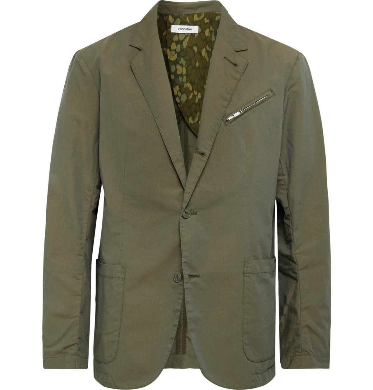 nonnative - Army-Green Scientist Cotton-Blend Ripstop Blazer