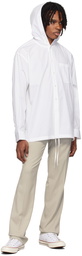 Helmut Lang White Hoodie Shirt