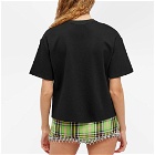 AREA NYC Women's Crystal Flower Relaxed T-Shirt in Black