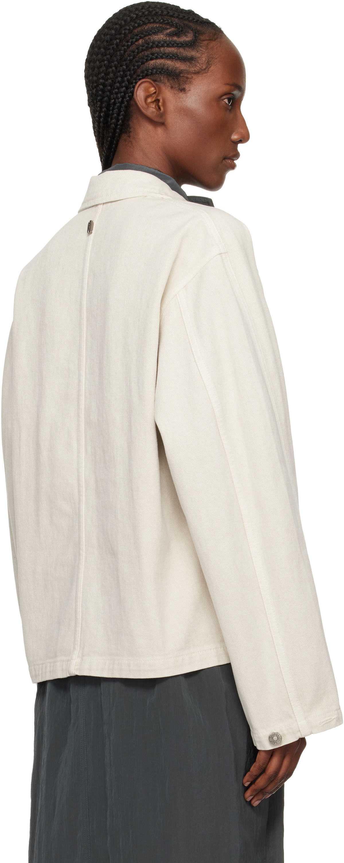 LE17SEPTEMBRE Off-White Garment-Dyed Denim Hunting Jacket