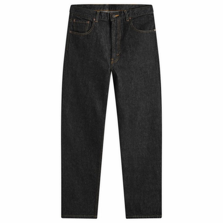 Photo: Beams Plus Men's 5 Pocket Wide Denim Jeans in Black