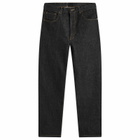 Beams Plus Men's 5 Pocket Wide Denim Jeans in Black