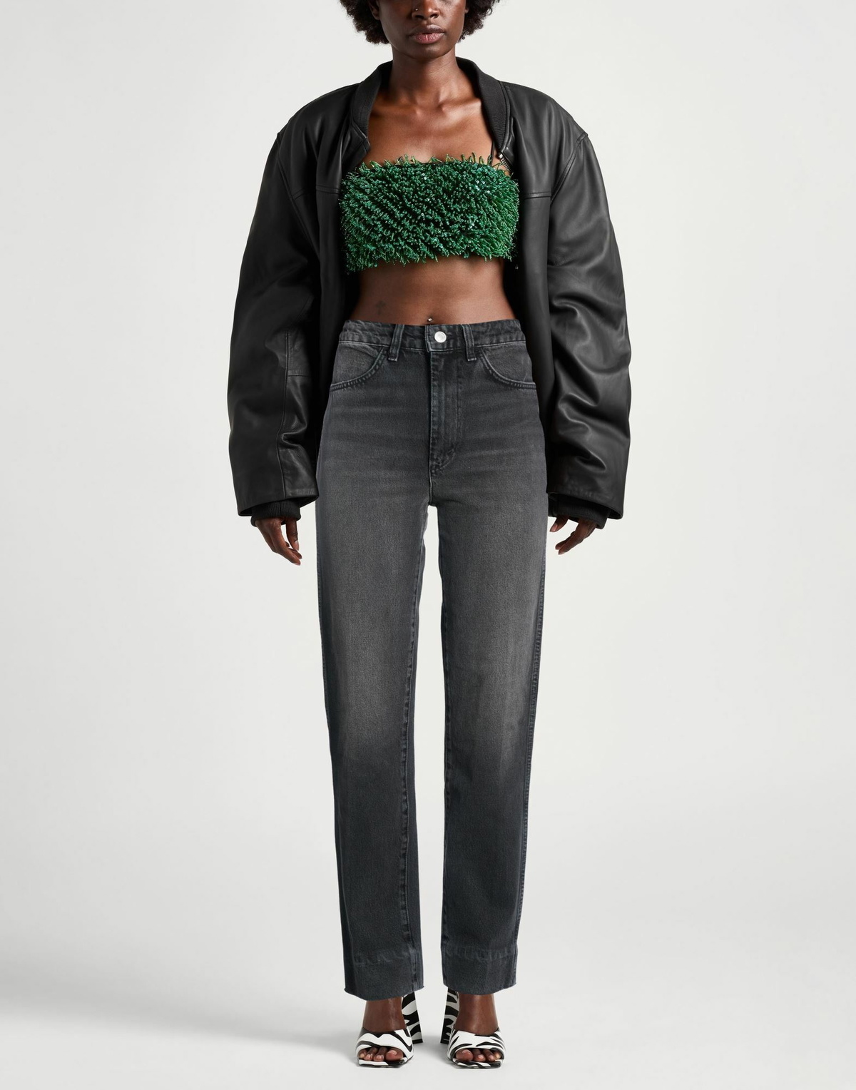 Re/done Womens Jeans in Black