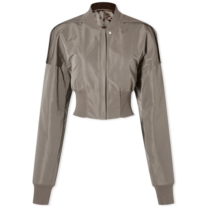 Photo: Rick Owens Women's Collage Bomber Jacket in Dust