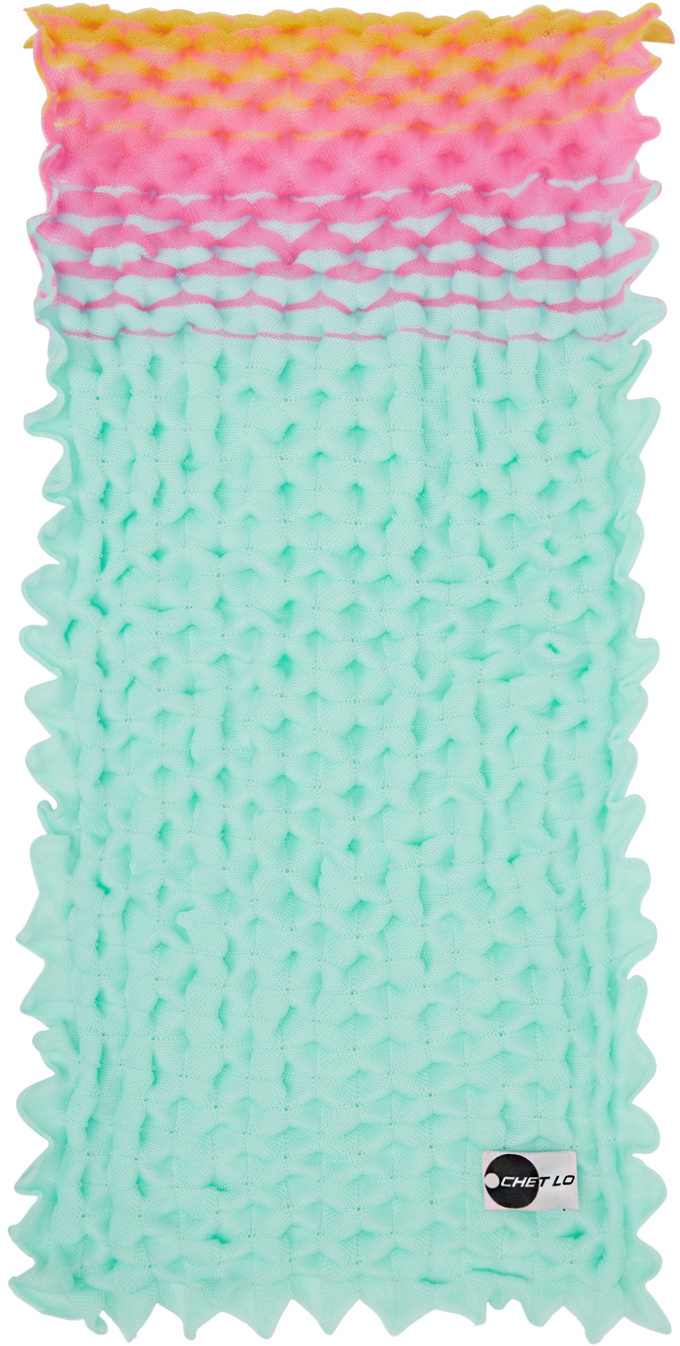 Chet Lo Green Spiky Scarf