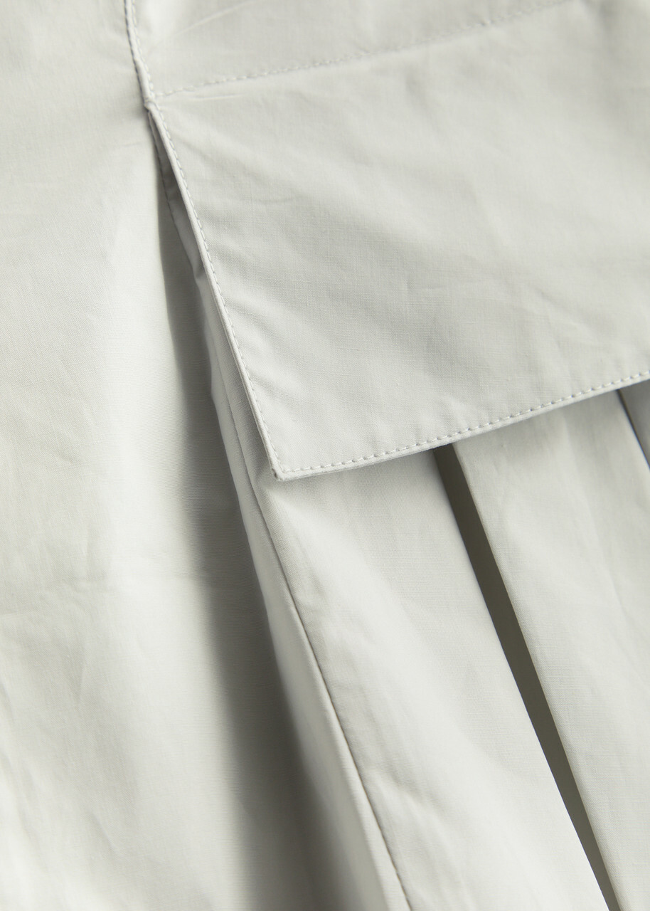 Remain BY Birger Christensen Peplum Cotton-poplin top Off White
