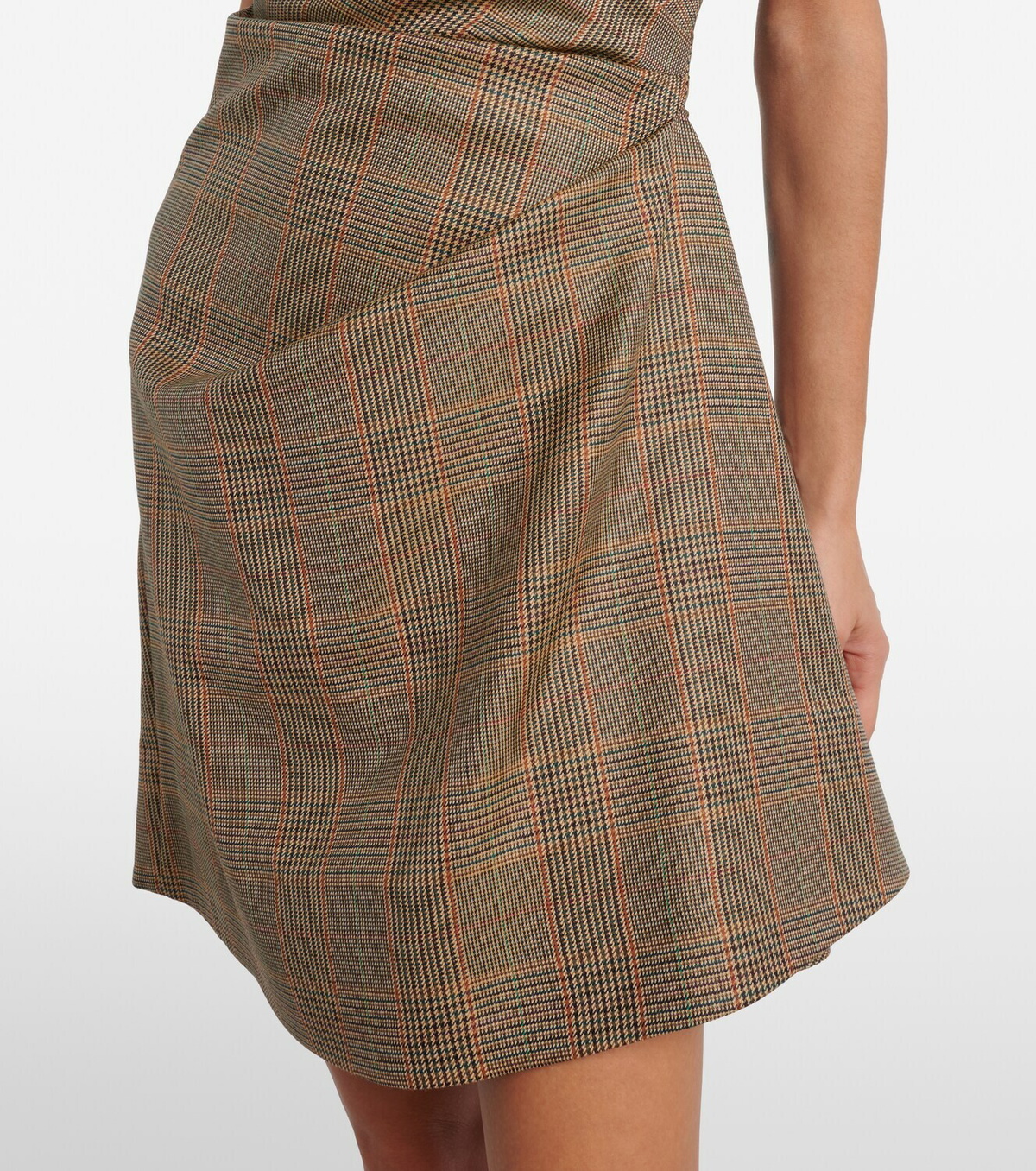 McQueen Prince of Wales check wool minidress