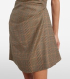 McQueen Prince of Wales check wool minidress