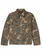 Givenchy - Distressed Camouflage-Print Cotton Blouson Jacket - Brown